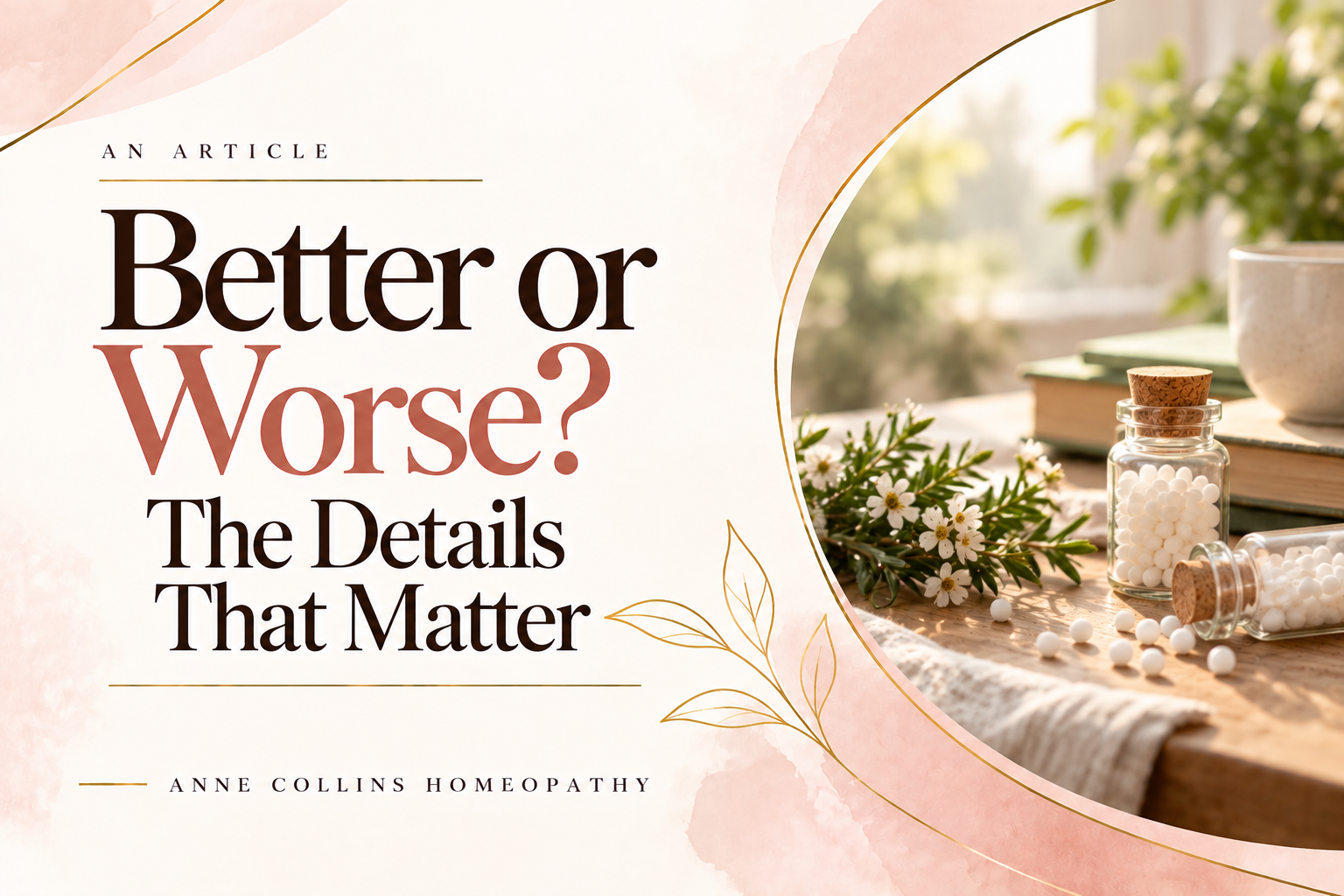 Better or Worse: the Details that Matter